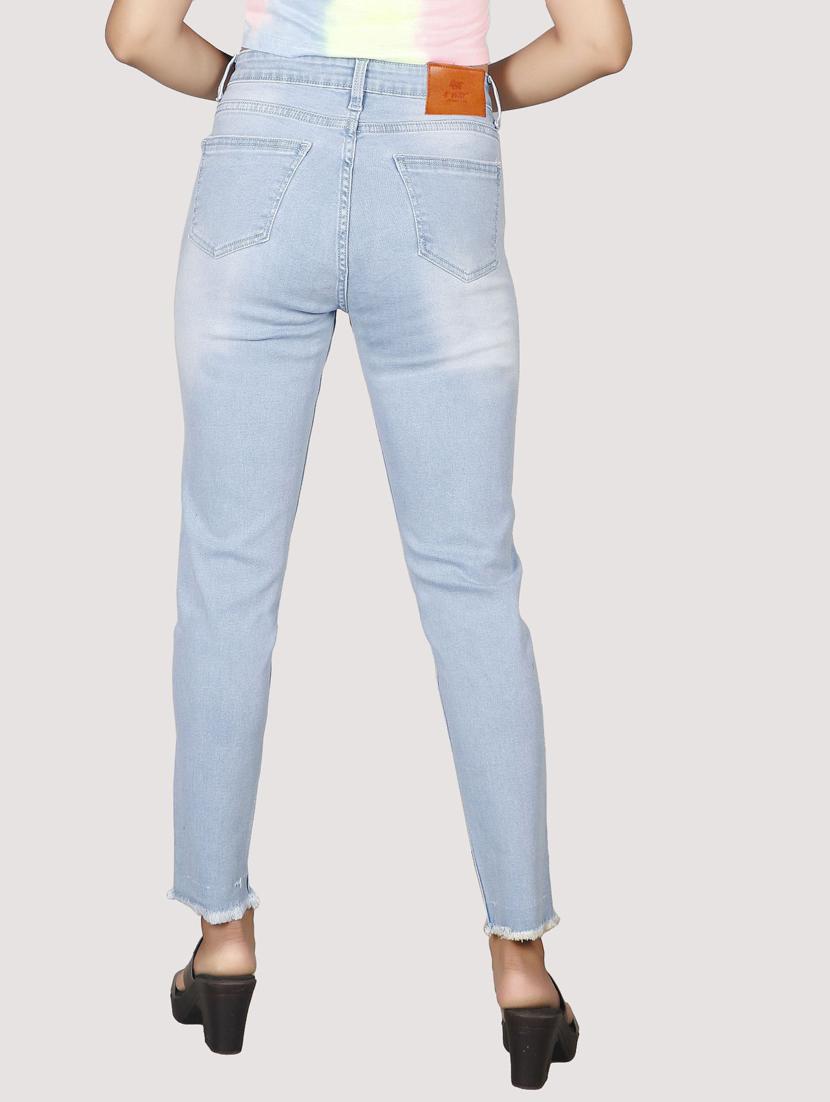 light blue solid mid rise denim jean - 20085300 - Standard Image - 2