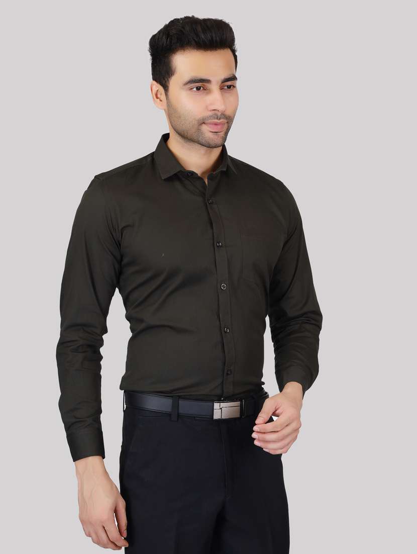 shirt collar solid formal shirt - 20085317 -  Standard Image - 2