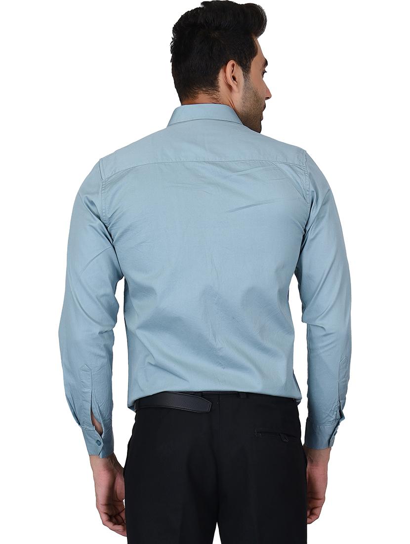 blue cotton casual shirt - 20085375 - Standard Image - 2