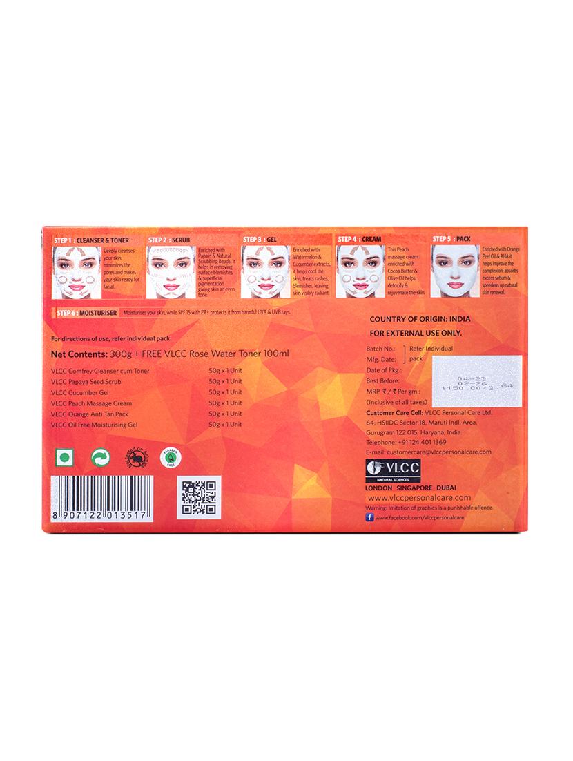 vlcc papaya fruit facial kit - 300 g with free rose water toner - 100 ml - 20085541 - Standard Image - 7