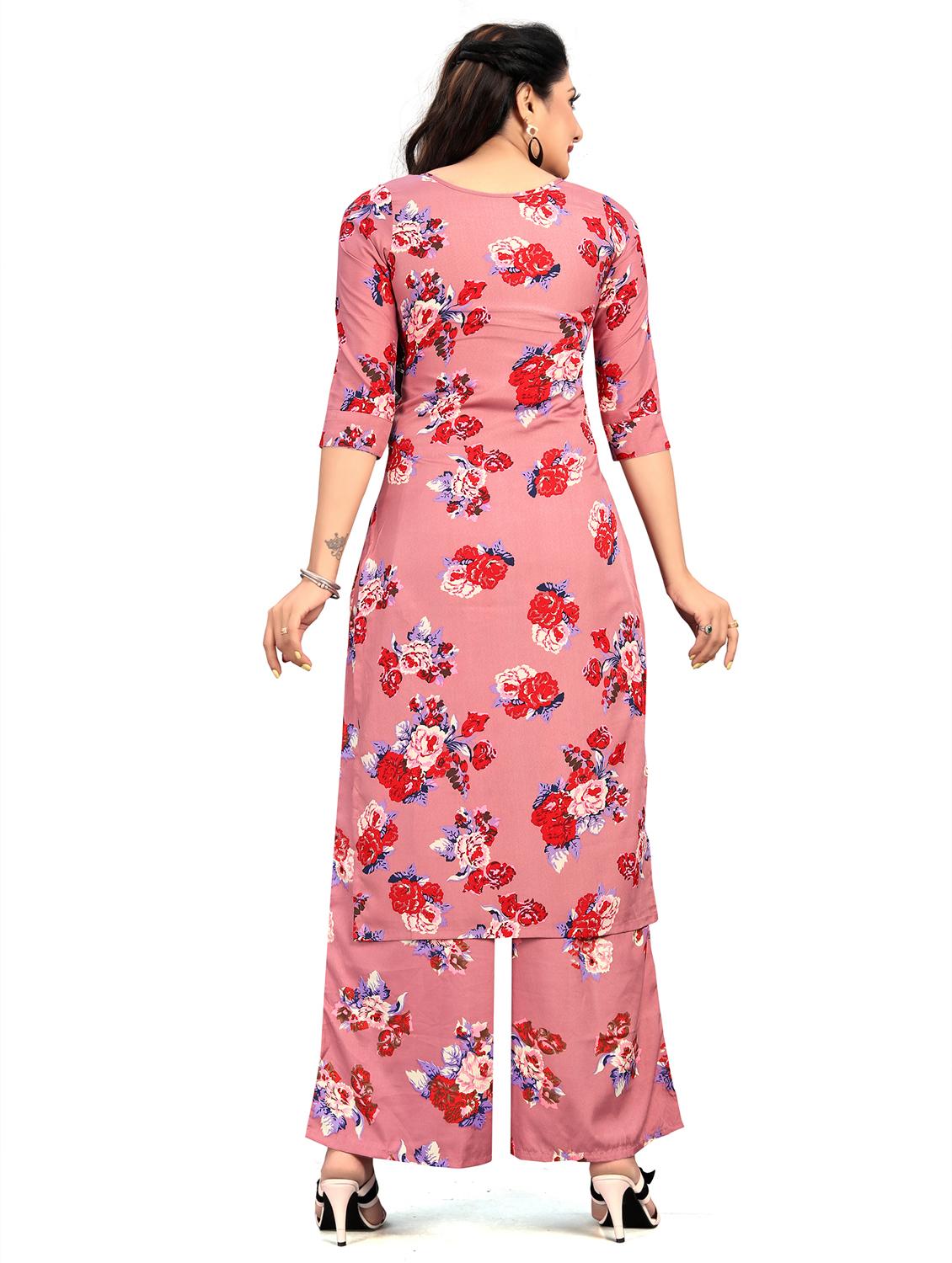 floral printed kurta palazzo set - 20087409 - Standard Image - 2
