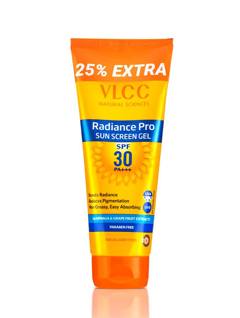 vlcc radiance pro spf 30 pa+++ sunscreen gel - 100 g with 25 g extra