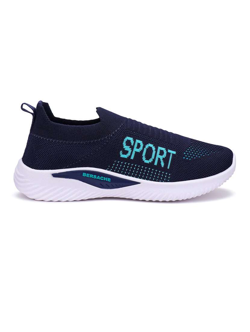 blue solid slip-on sports shoes - 20088079 - Standard Image - 2