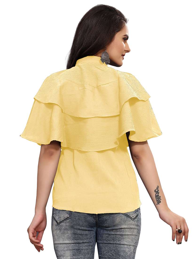 yellow solid regular top - 20088207 -  Standard Image - 2