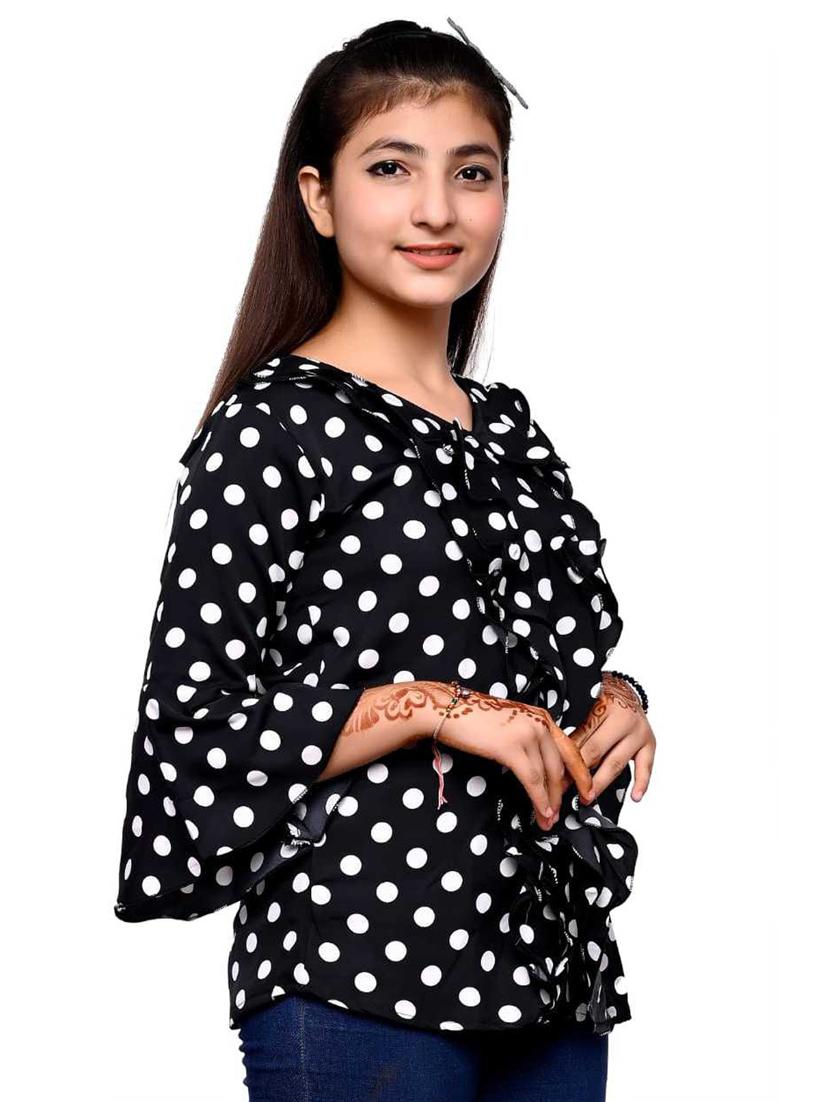 printed cotton blend regular top - 20088254 - Standard Image - 2