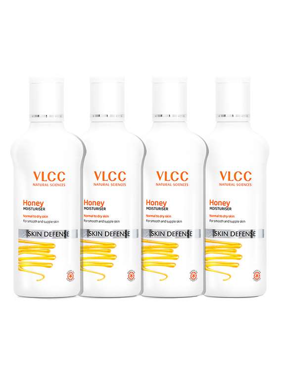 vlcc honey moisturiser - 100 ml ( pack of 4 )