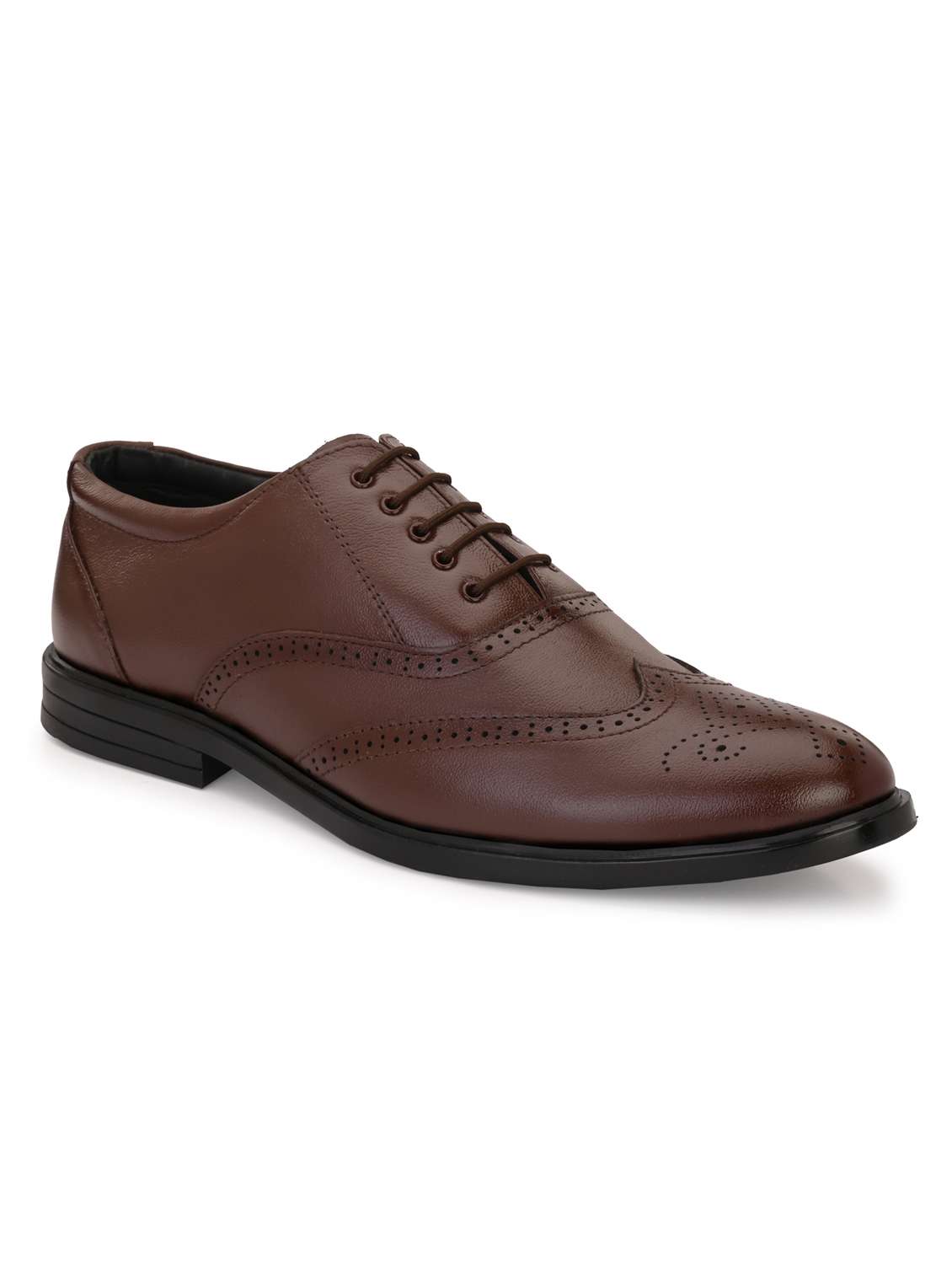 brown leather laceup brouges
