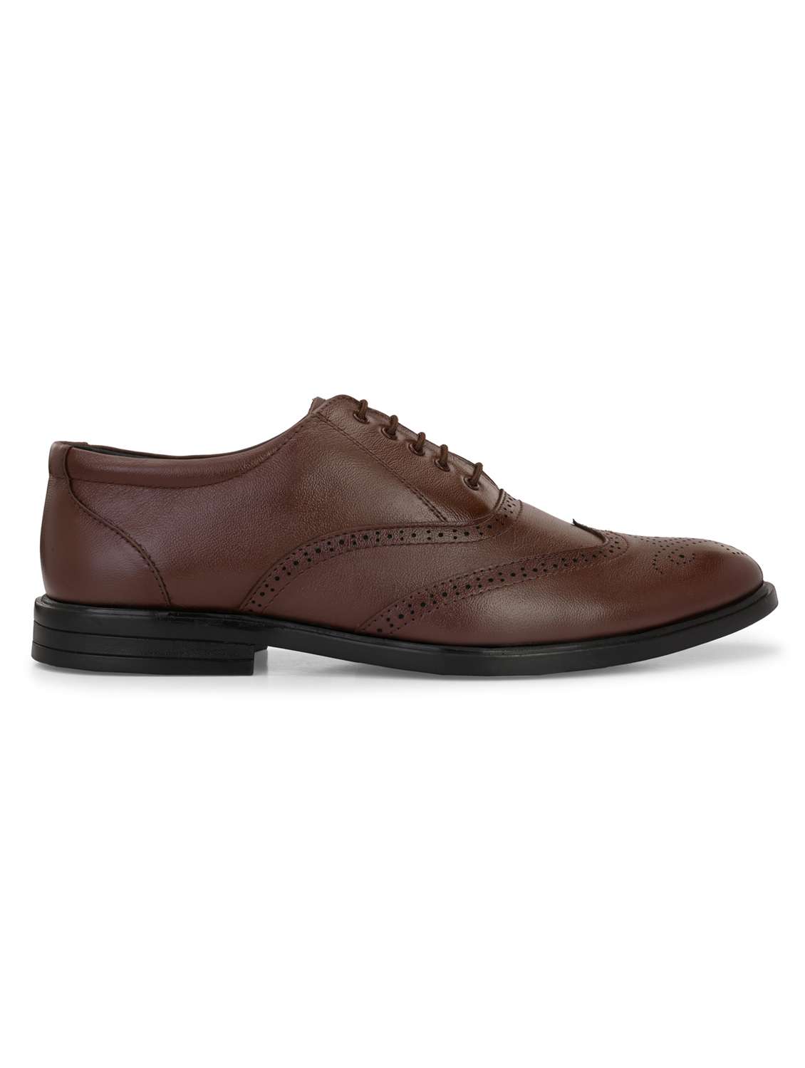 brown leather laceup brouges - 20097828 -  Standard Image - 2