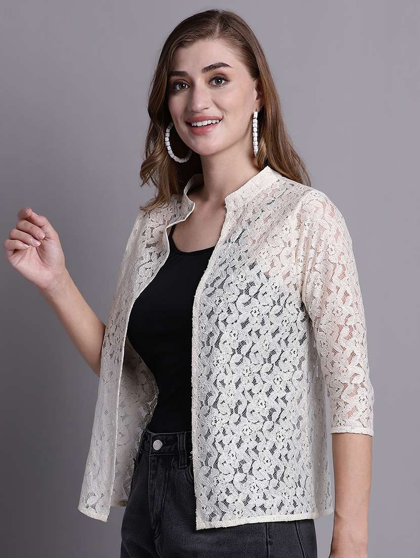white cotton shrug - 20098140 -  Standard Image - 2
