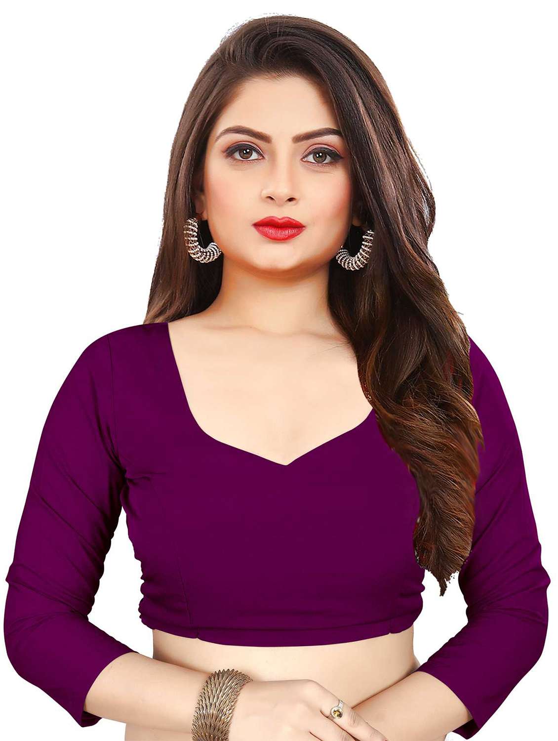 foil printed saree with blouse - 20098155 -  Standard Image - 2