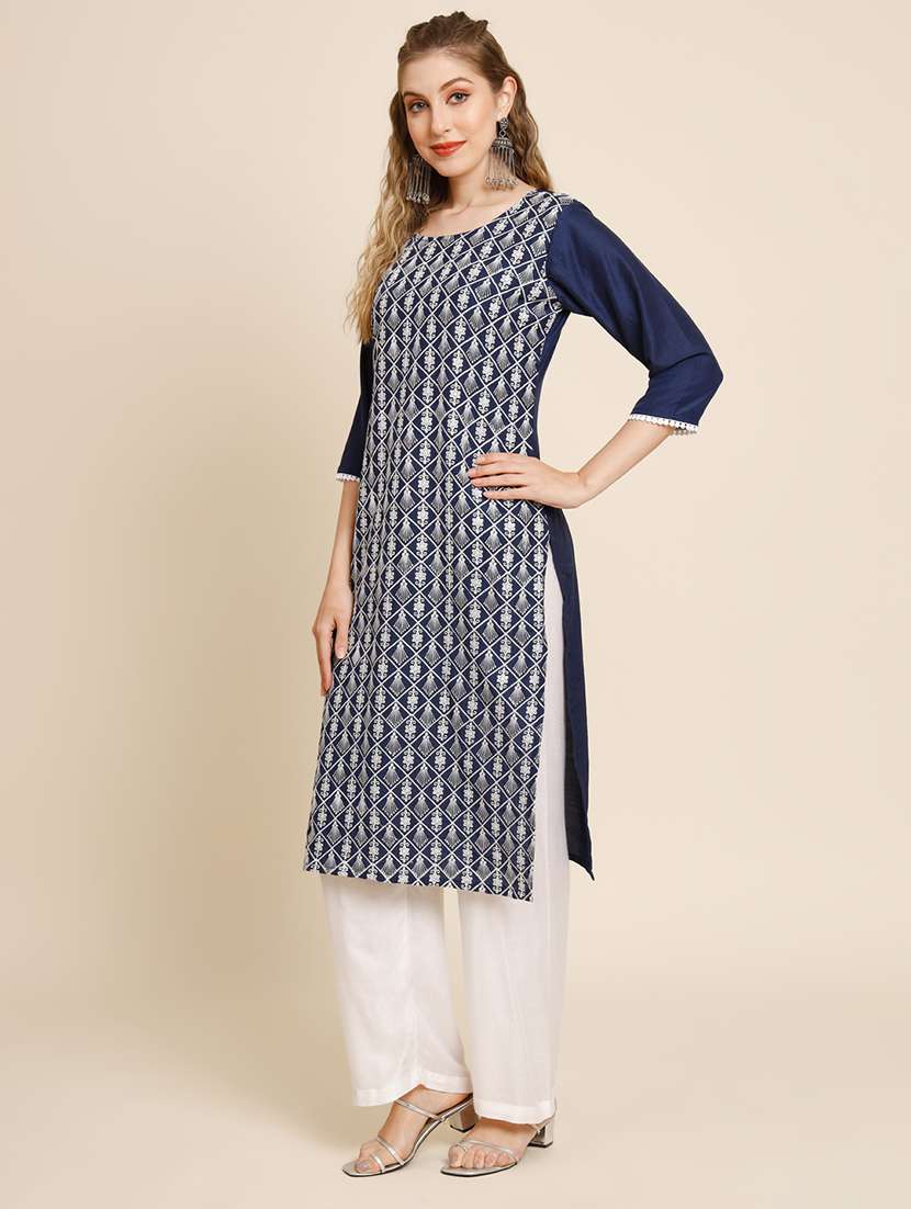 women's straight kurta - 20098302 -  Standard Image - 2