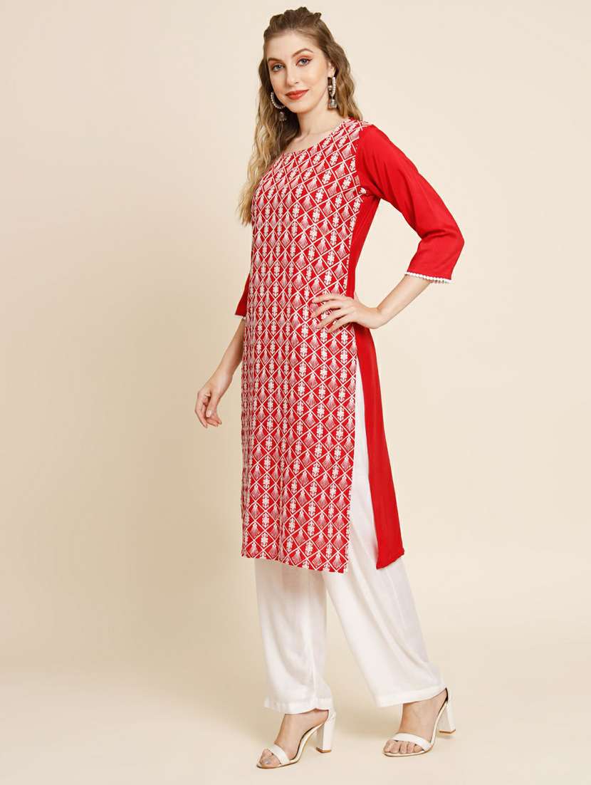 women's straight kurta - 20098310 -  Standard Image - 2