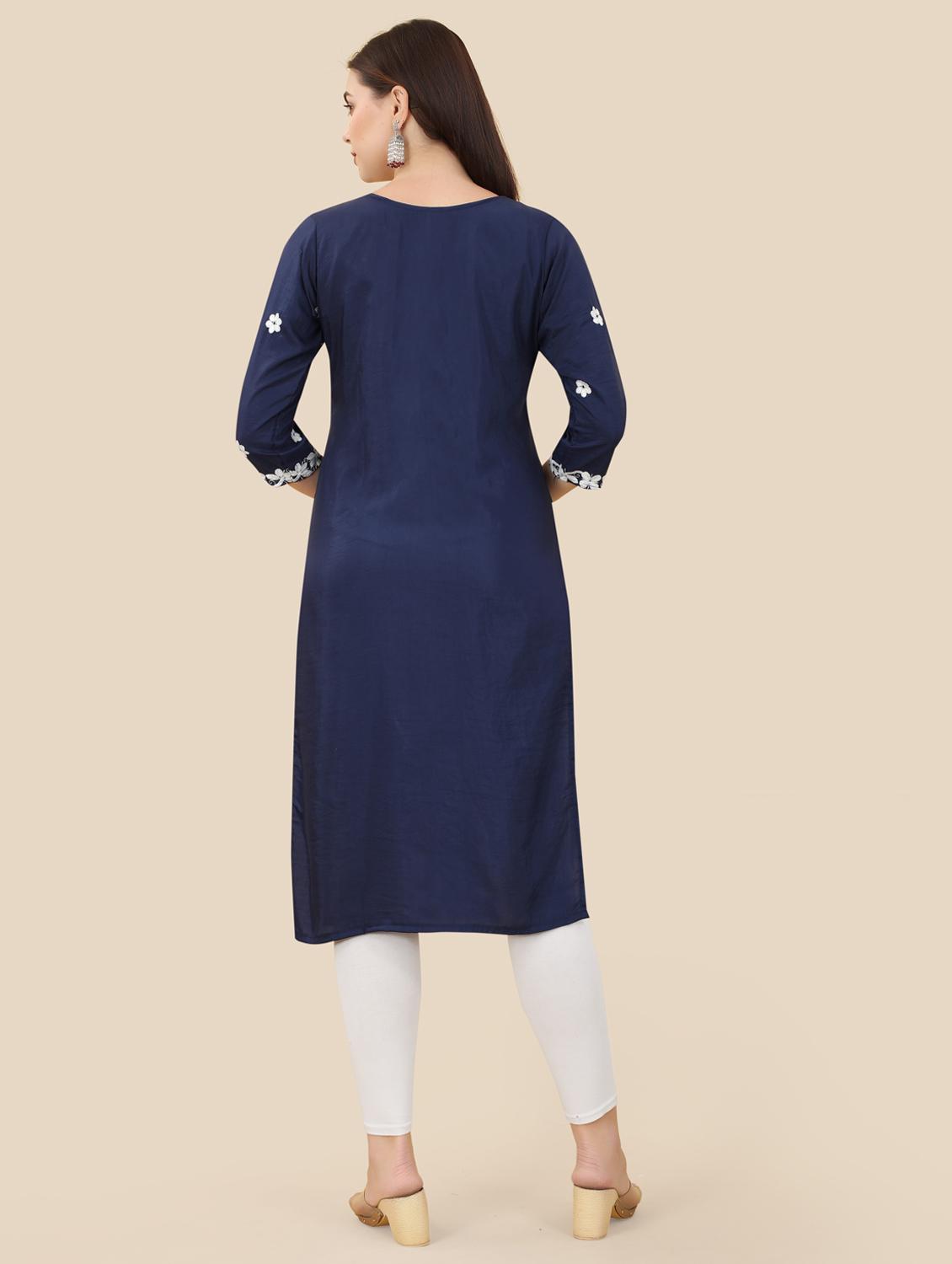 women's straight kurta - 20098437 - Standard Image - 2