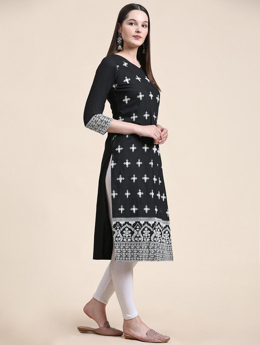 women's straight kurta - 20098455 - Standard Image - 2