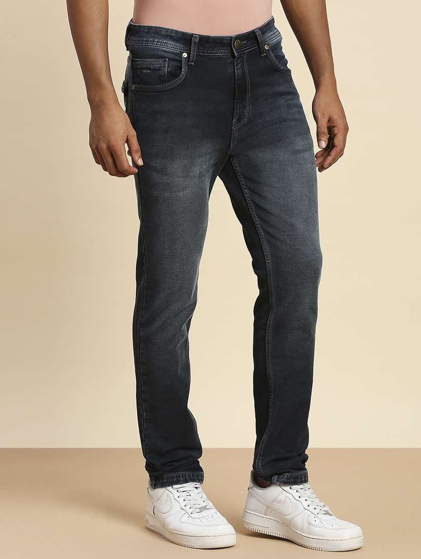 mens relaxed fit plain jeans - 20099572 - Standard Image - 2