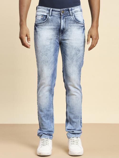 mens slim fit plain jeans - 20099576 - Standard Image - 0
