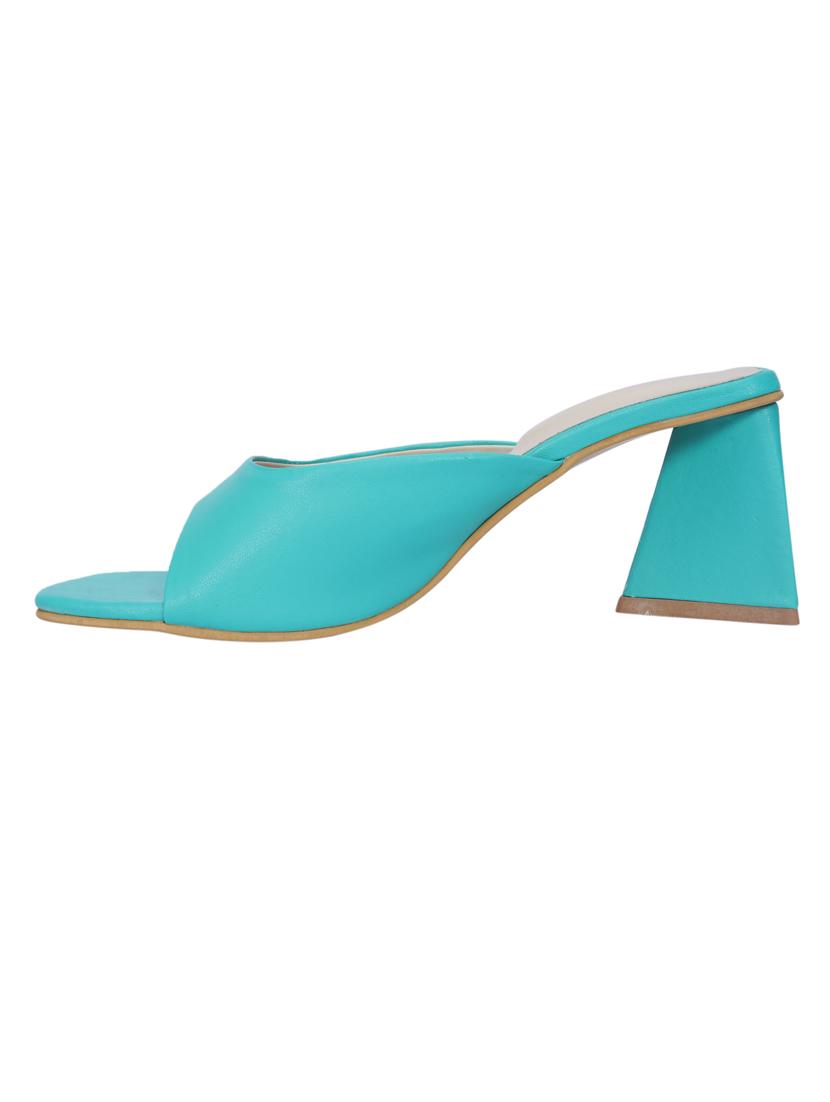 sea green slip on block heel - 20101687 - Standard Image - 2