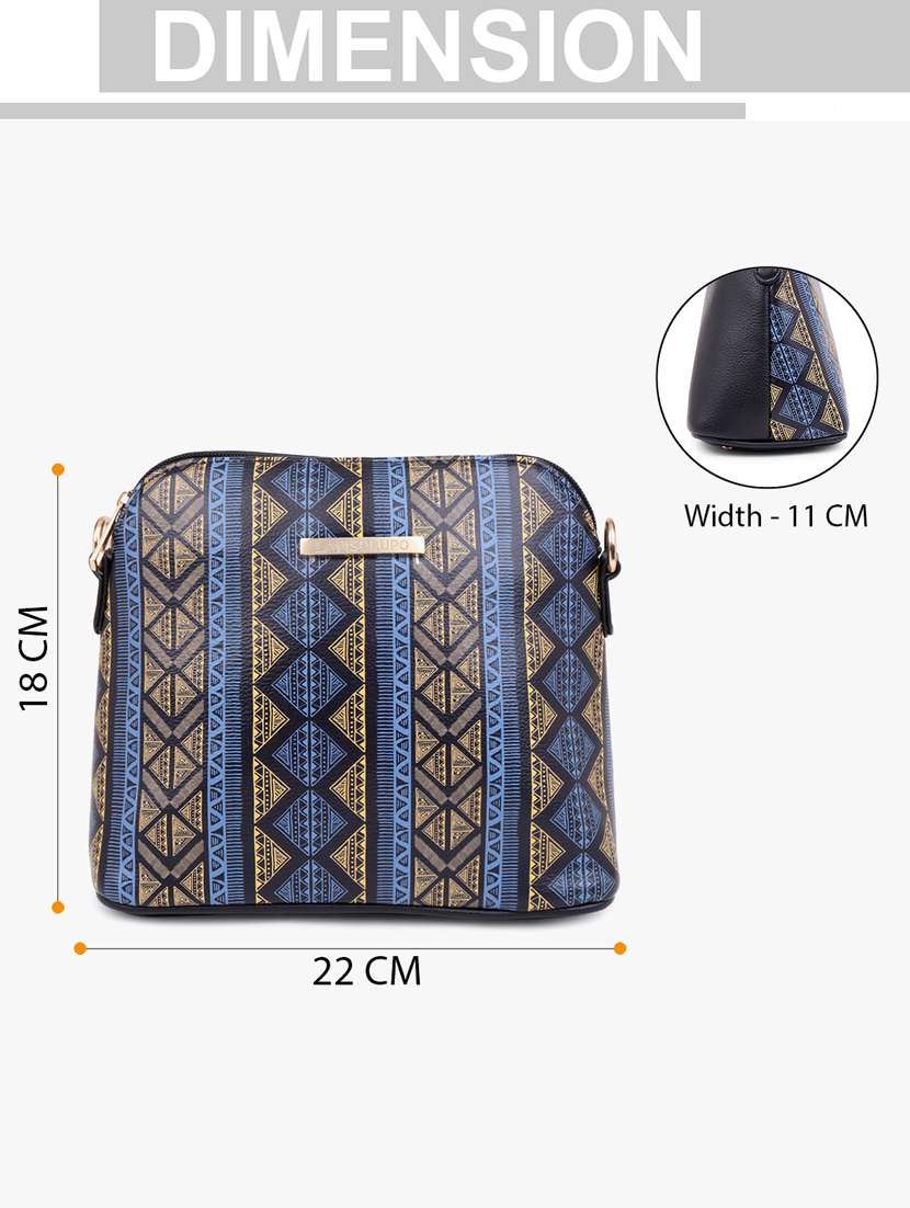 printed leatherette sling bag - 20102674 - Standard Image - 7