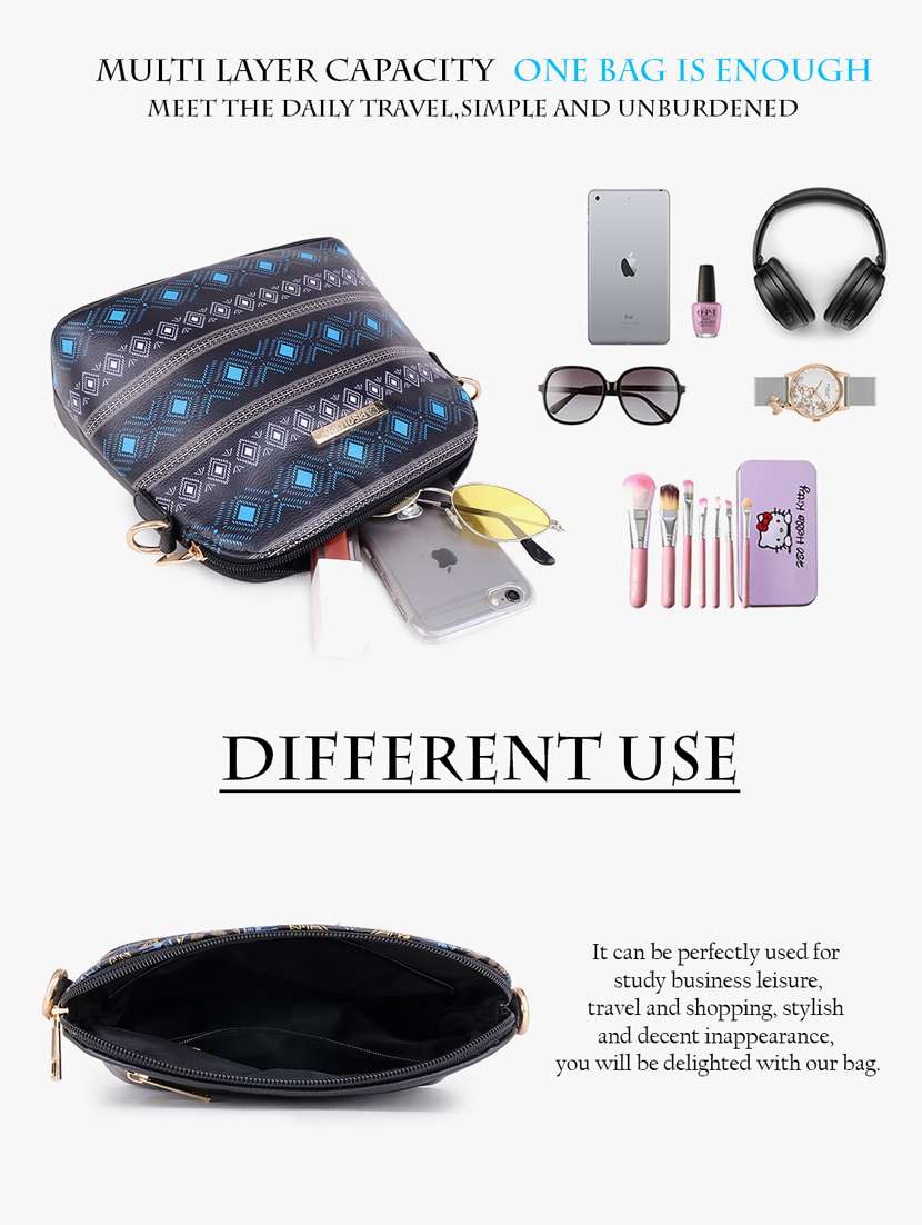 printed leatherette sling bag - 20102675 - Standard Image - 7