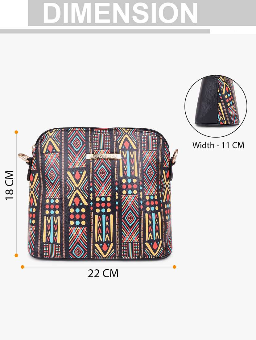 printed leatherette sling bag - 20102676 - Standard Image - 7