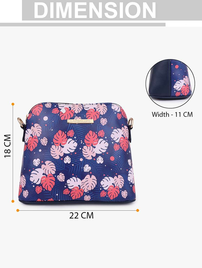 printed leatherette sling bag - 20102677 - Standard Image - 7