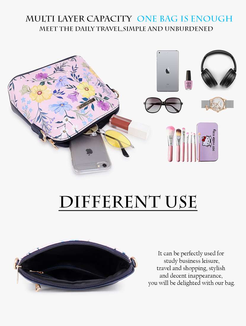 printed leatherette sling bag - 20102678 - Standard Image - 2