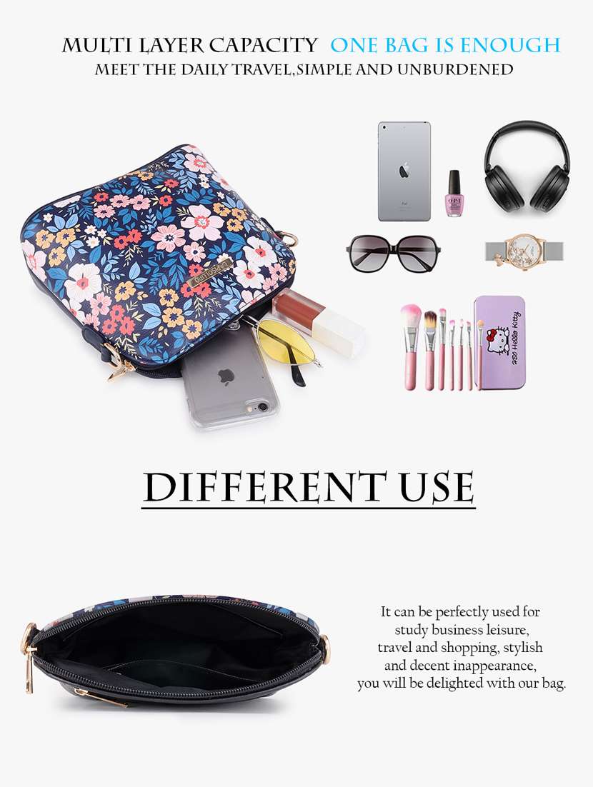 printed leatherette sling bag - 20102679 - Standard Image - 2