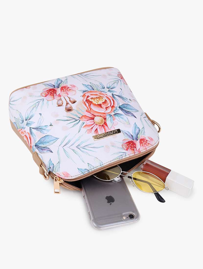 beige leatherette (pu) sling bag - 20102680 - Standard Image - 2