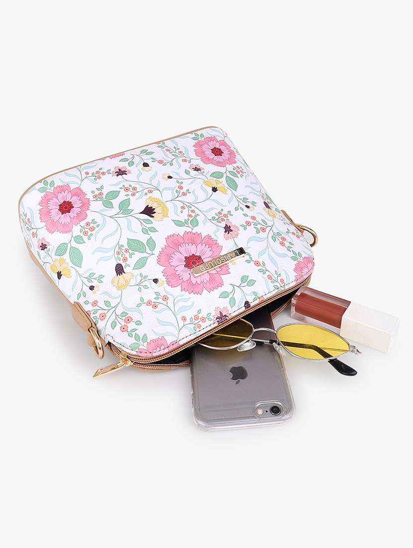 beige leatherette (pu) sling bag - 20102681 - Standard Image - 2