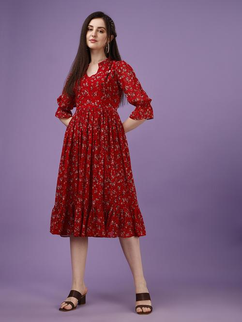 women's tiered dress floral dress - 20104672 -  Standard Image - 0