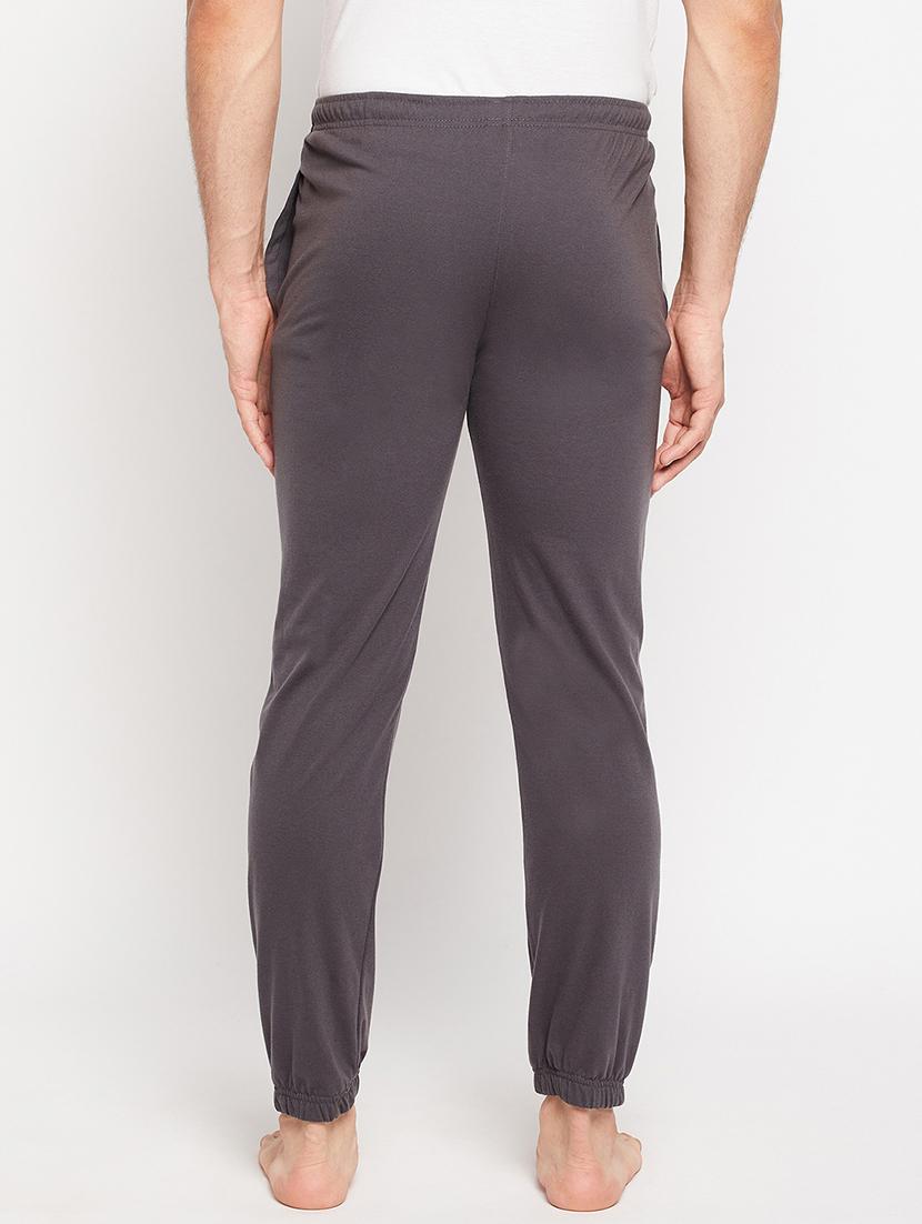 grey cotton blend joggers track pant - 20106816 - Standard Image - 2