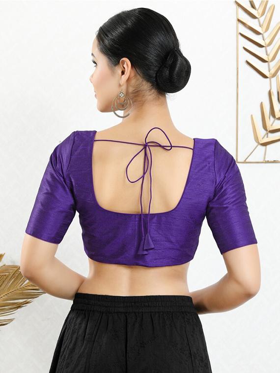 u-neck plain regular blouse - 20110470 - Standard Image - 2