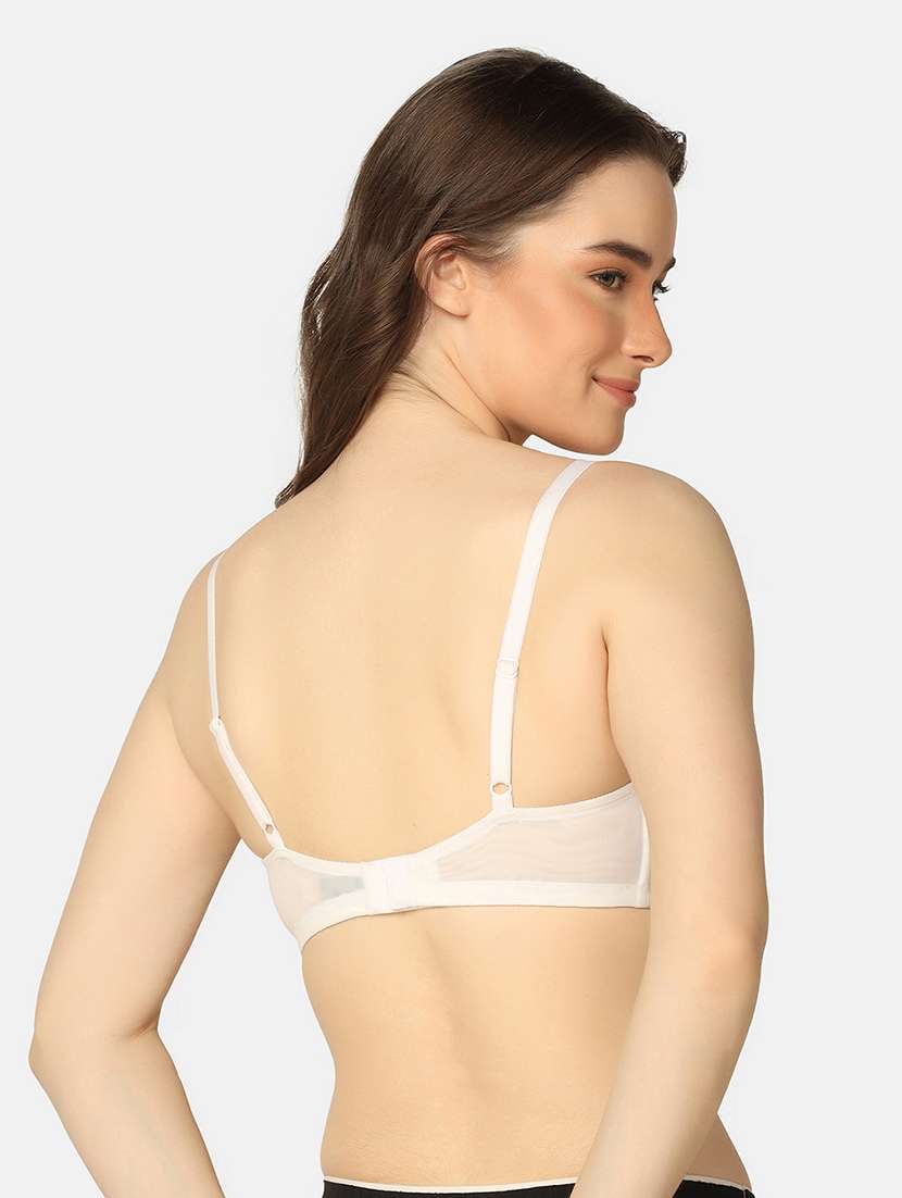 white cotton tshirt bra - 20110778 -  Standard Image - 2