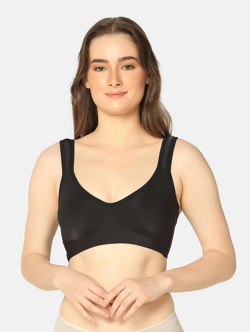 black nylon minimizer bra - 20110779 - Zoom Image - 0