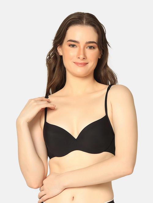 black nylon push up bra - 20110783 -  Standard Image - 0