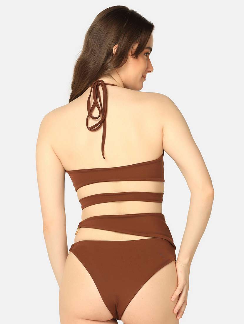 solid cutouts swimwear set - 20110807 - Standard Image - 2