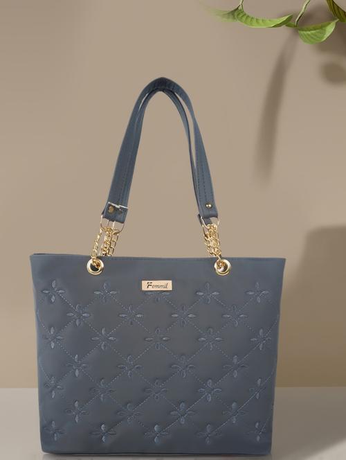 grey embroidered regular handbag - 20115076 -  Standard Image - 0