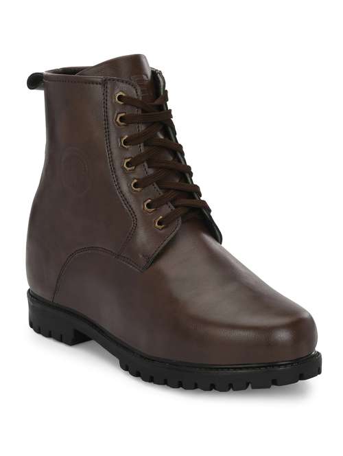 brown lace up high ankle boot - 20115214 -  Standard Image - 0