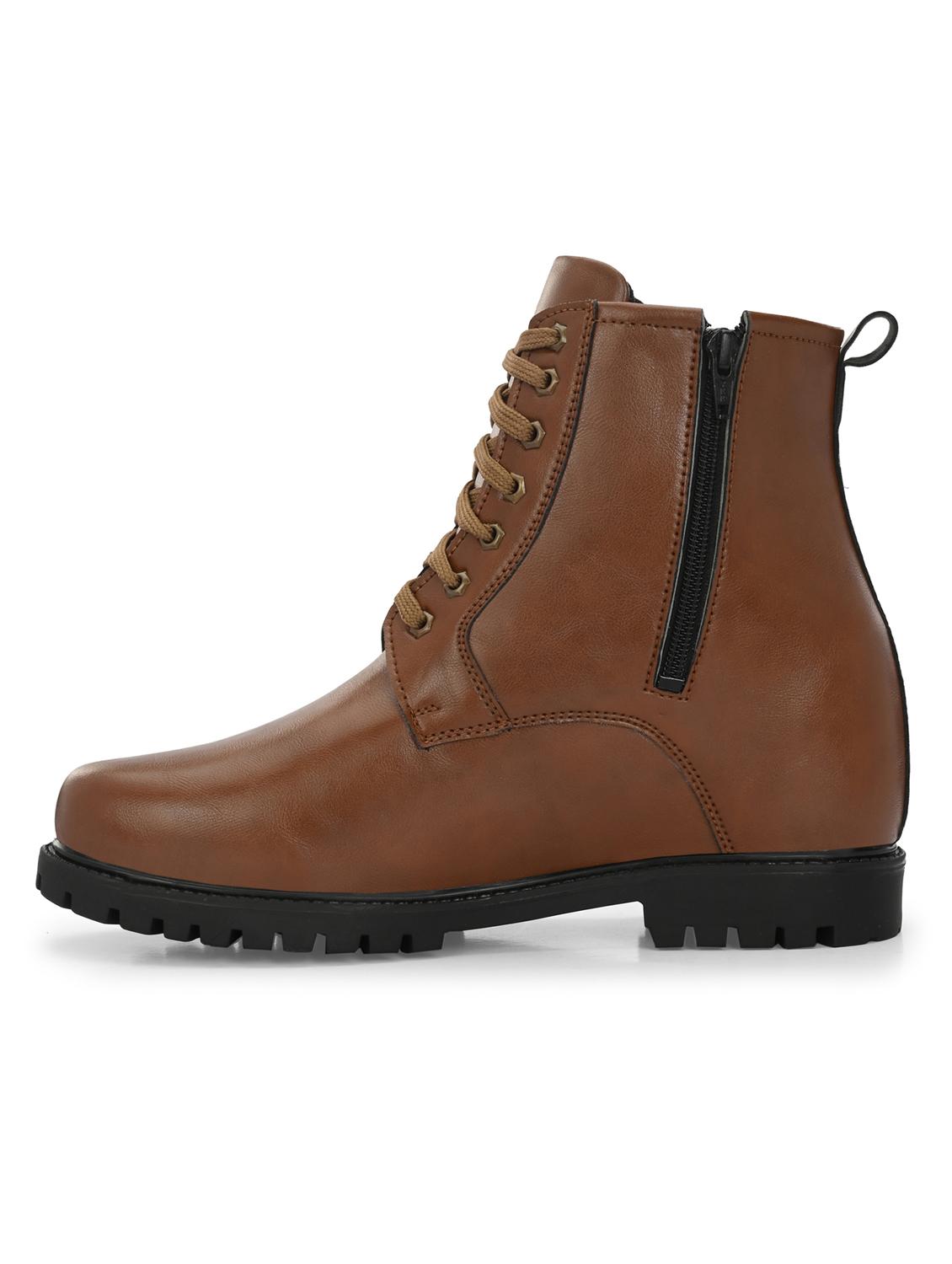 tan lace up high ankle boot - 20115215 - Standard Image - 2