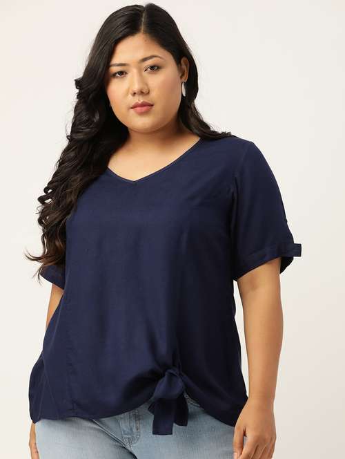 women's straight v neck top - 20115290 -  Standard Image - 0