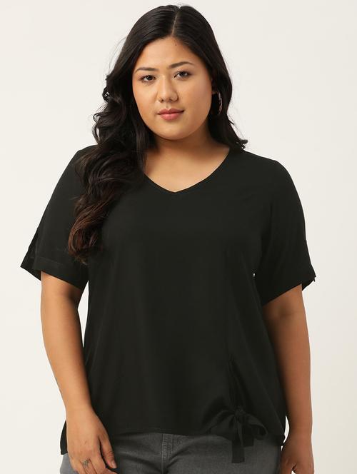 women's straight v neck top - 20115292 -  Standard Image - 0