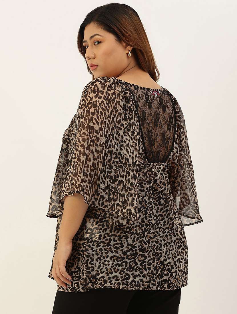 women's a line tie-up neck top - 20117146 - Standard Image - 2