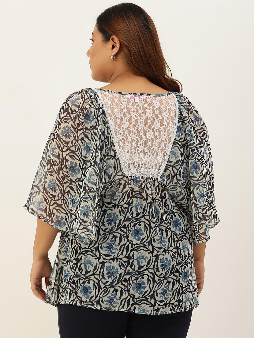women's straight tie-up neck top - 20117147 - Standard Image - 2