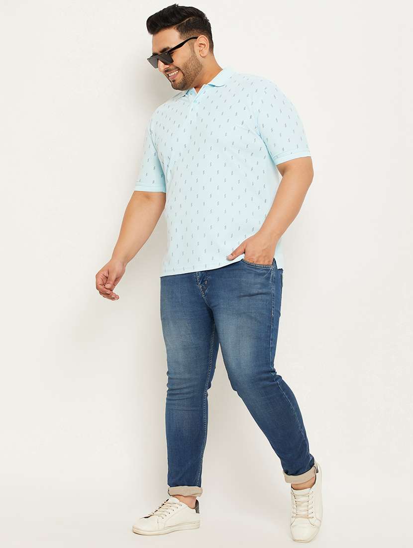 polo neck printed plus size regular t-shirt - 20117232 -  Standard Image - 2