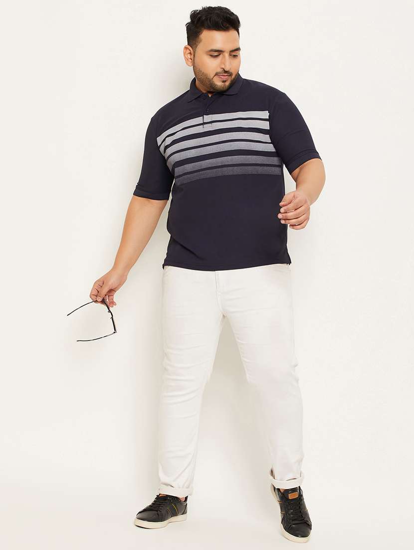 polo neck printed plus size regular t-shirt - 20117239 -  Standard Image - 2