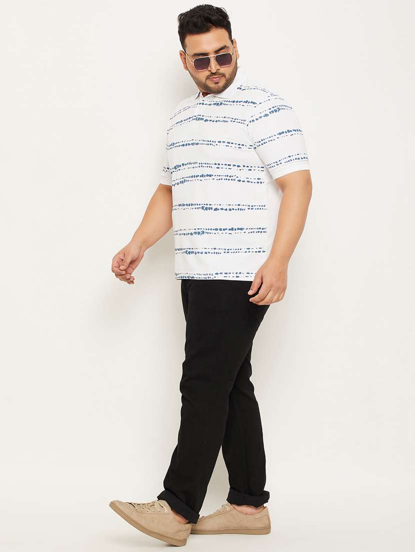 polo neck printed plus size regular t-shirt - 20117243 -  Standard Image - 2