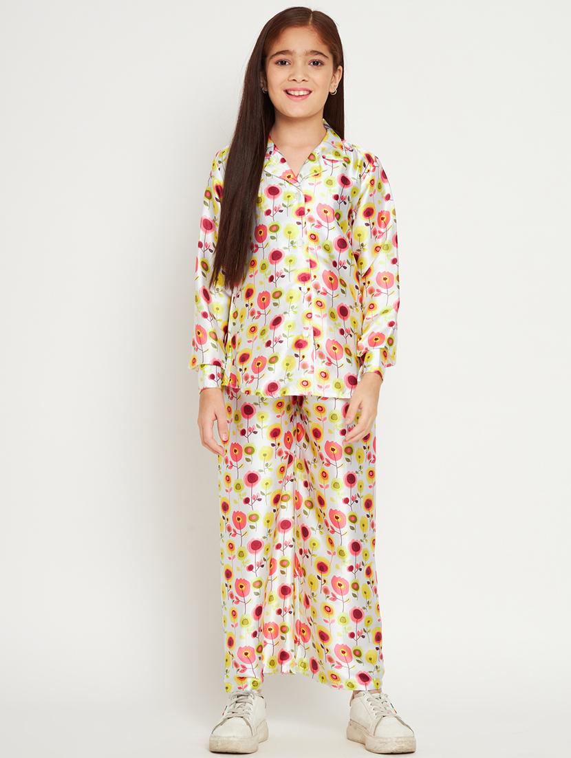 white printed top pants set - 20117342 - Zoom Image - 0