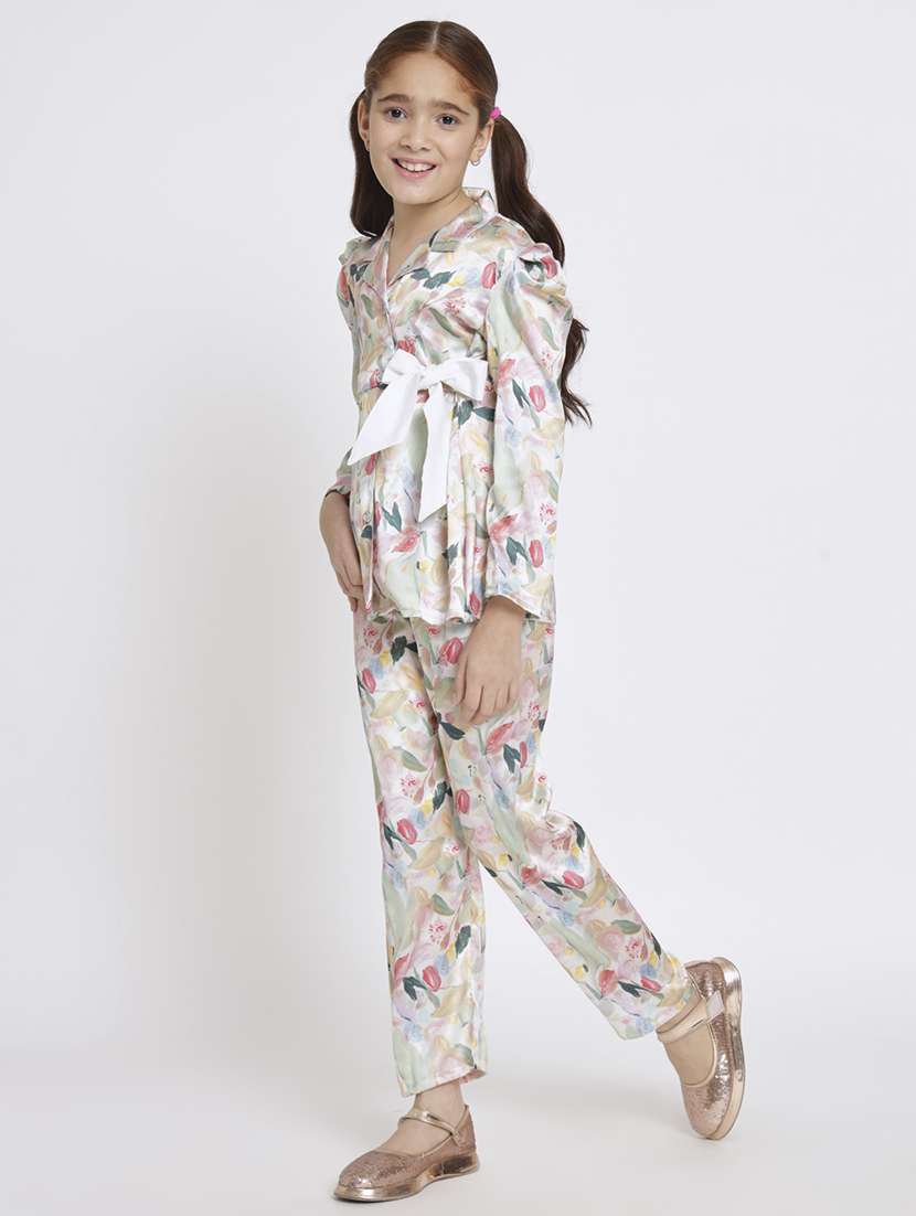 multi colored printed top pants set - 20117355 - Standard Image - 2