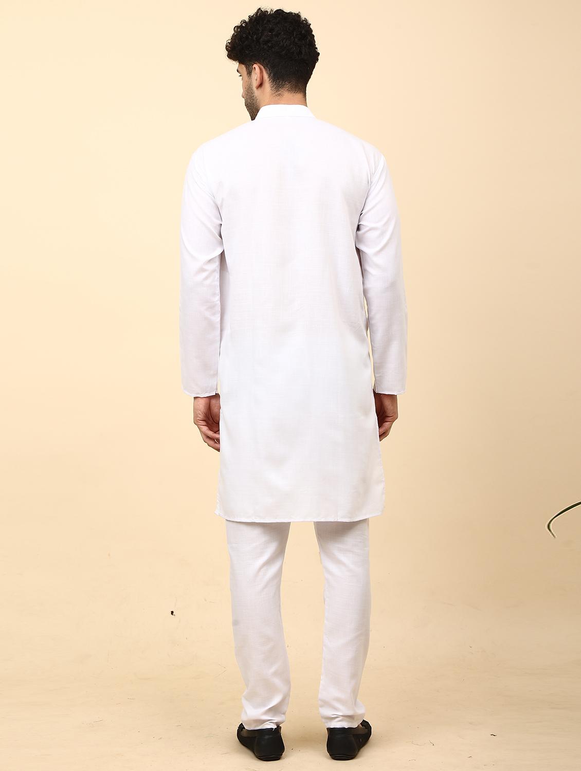 mandarin neck printed long kurta - 20117730 - Standard Image - 2