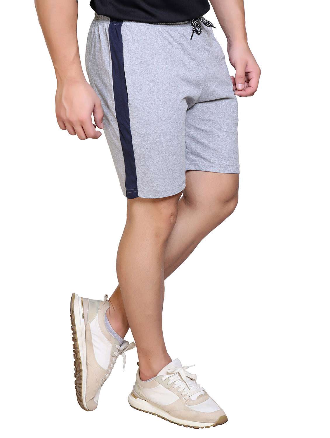 men stripes cotton blend shorts - 20117927 -  Standard Image - 2